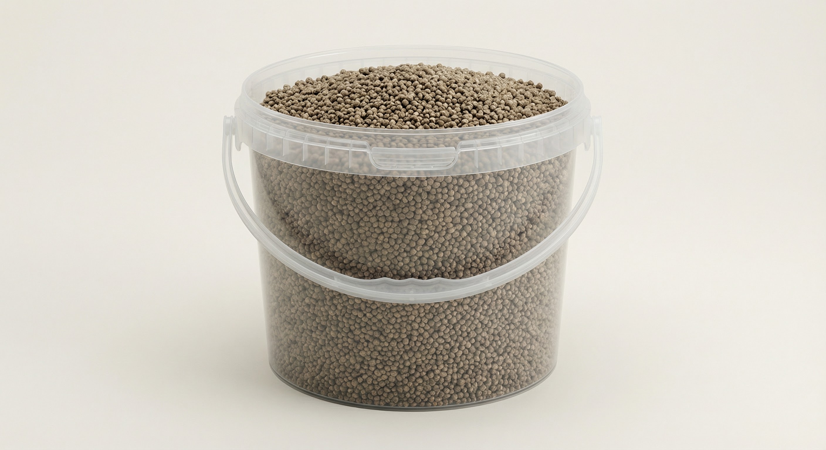 Transparent Bucket with Fertilizer Granules